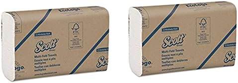 Хартиени кърпи Scott Multifold vDBoT (01804) с Быстросохнущими впитывающими джобове, бели, 250 мл (2 опаковки)