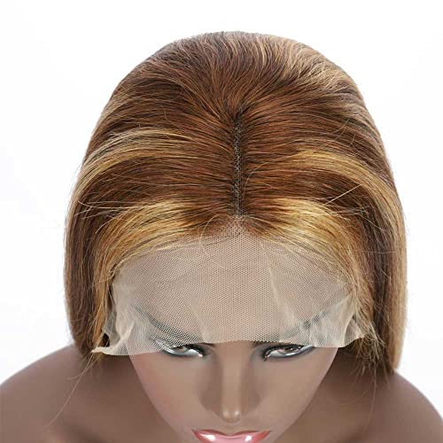 Перука дантела отпред с прави коси 150% плътност, маркирайте 4/27 перуки от човешка коса, предварително выщипанные перуки
