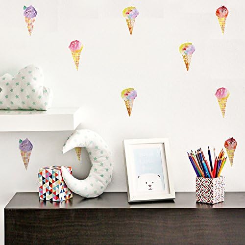 HACASO 30 БР 1,9 Инча с 4.3-инчов Цветен Стикер на Стената със Сладолед за Декор на Детска Спални -направи си САМ Начало