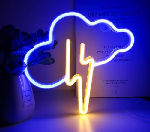 Нова Led Мътна Светкавица неонова лампа USB Battery Shape лампа За декорация на интериора