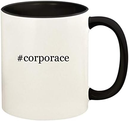 Подаръци дрънкулки corporace - Хэштег 11 грама, Керамични Цветна Дръжка и Вътрешната част на Кафе Чаши, Черна