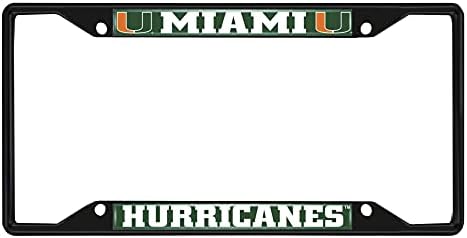 ФАНМАТЫ 31263 Miami Hurricanes Метална Рамка Регистрационен номер С Черна тапицерия