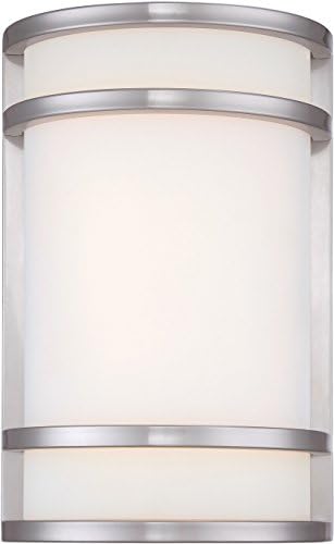 Външен Стенен монтаж лампа Minka Lavery 9801-143-L С изглед към залива, Външен Led монтиран на стената Лампа, Бронз,