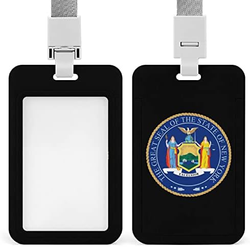 Държач за самоличност FunnyStar Great Seal of New York State Модни Притежателите на Регистрирани Карти BadgeTag с Подвижна