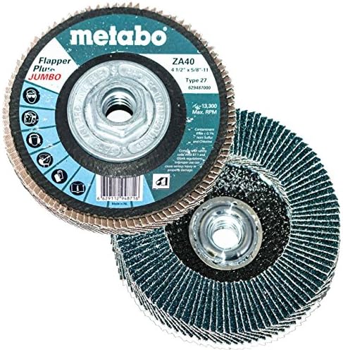 Metabo 629488000 Клапата на 4.5 x 7/8 както и по-Голяма Абразивни Дискове с битумна 60 Песъчинки, 5 опаковки