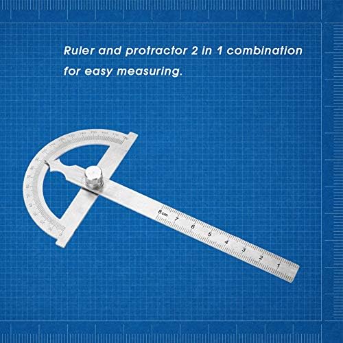Транспортир 0-180 Градуса От Неръждаема Стомана Транспортир Угломер Угломерный Калибър 15 см Линия (80 *120 mm)