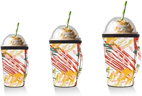 Графити Арт 02 многократна употреба Кафе ръкав с лед с дръжка от неопрен За Напитки, кафе лате, Чай, Напитки, Бира (Голям