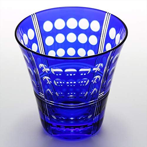 （塚硝子 (Otsukaglass) Малко Бокаловое стъкло в дървена кутия, 320 мл, златисто-червен