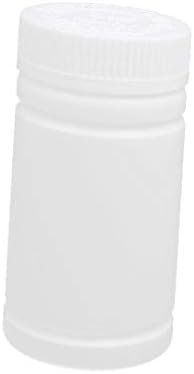 X-DREE 150 мл Бяла Пластмасова бутилка за прах с широко гърло, Кръгла, Контейнер-буркан (150 мл plástico BLANC-O boca