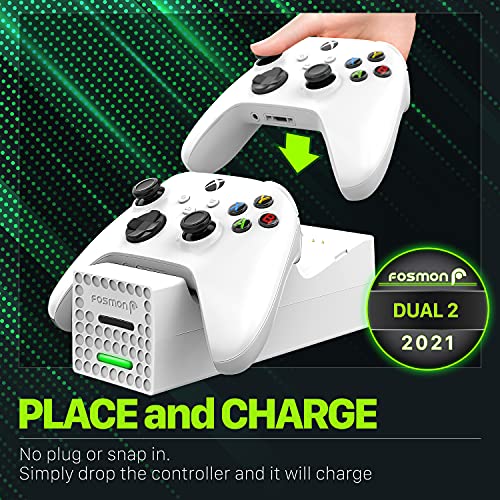 Зарядно устройство за контролер Fosmon Dual 2, съвместимо с контролерите на Xbox X series / S (не е за Xbox One / 360),
