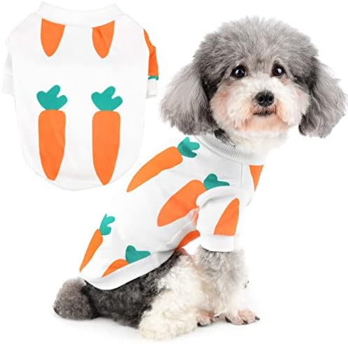 Ranphy Тениска с Кучето за малки Момичета, Жилетка с принтом Моркови, Сладка Облекло за Кутрета, Пролетно-Лятна Дишащи