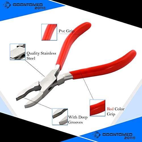 OdontoMed2011 Опаковка от 4 броя Клещи за затваряне на линии 5 Бижута Инструменти Дръжка от PVC (дръжка с различен цвят)