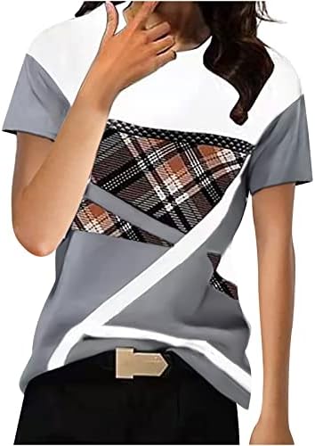 Дамски Ежедневни Летни Блузи, тениски С Геометричен Дизайн, Дамски Елегантни Ризи Свободно, Намаляване, Блуза, С Къс