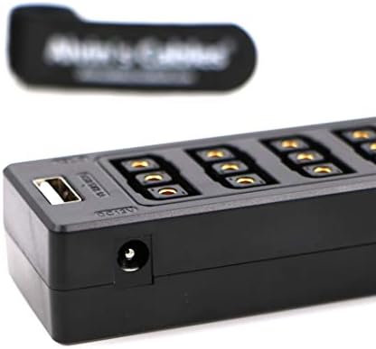 Кабели Элвина D-tap Кабел-Сплитер с превключвател за захранване Конектор DTaP на 4 конектор D-Tap 2 DC USB за V-Образни