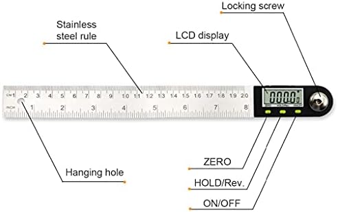 SAWQF 200 мм/300 мм Цифров измерител на ъгъла на наклона от Неръждаема Стомана, Инклинометр, Ъглова Цифрова Линия, Електронен