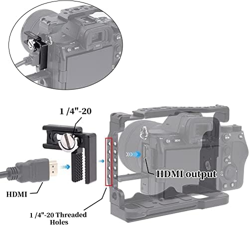 Скоба за Фиксиране на кабела на камерата Hersmay за HDMI Кабел, USB Кабел-C, захранващ Кабел, Съвместим с Клетката камери