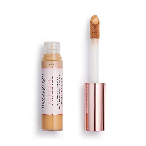 Тонален крем Makeup Revolution Conceal & Hydrate с хиалуронова киселина, матирано покритие, C9.5 За средни тонове на