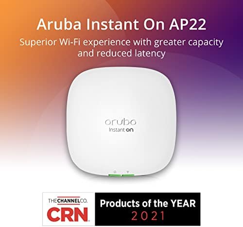 Безжична точка за достъп Aruba Instant On AP22 802.11 ax 2x2 Wi-Fi 6 |Модел за САЩ | Източник на захранване в комплекта