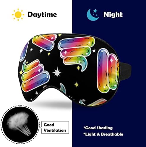 Маска за Сън Rainbow Fable Акане Eye Mask Мека Забавна Сянка За Очите, С Превръзка на Очите, Маска за Сън и за Пътуване