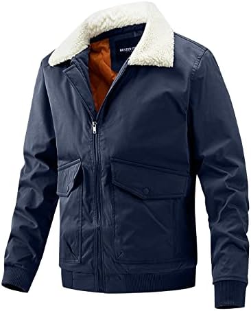 UOFOCO Палто с отворена предна част, Мъжки Модни Палта с дълъг ръкав, Вечерни Зимни Плътни, Удобни Обикновена Палто с