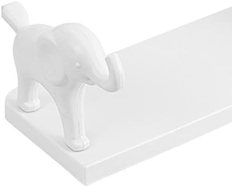 Рафт за подправки с Жаби Компактен Дизайн във формата на Слон Универсален, с монтиран на стената Рафтове за съхранение В Банята Бял