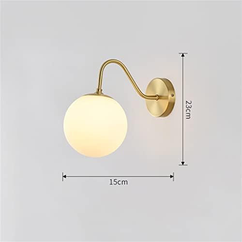 SLNFXC Стъклена Топка, с монтиран на стената лампа с цип Мед скандинавски led монтиране на лампа (Цвят: D, размер: както е показано)