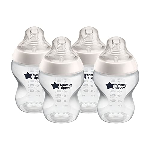 Бебешки бутилки Tommee Tippee Closer To Nature С бавно течаща соской под формата на гърдите с клапа против колики (9