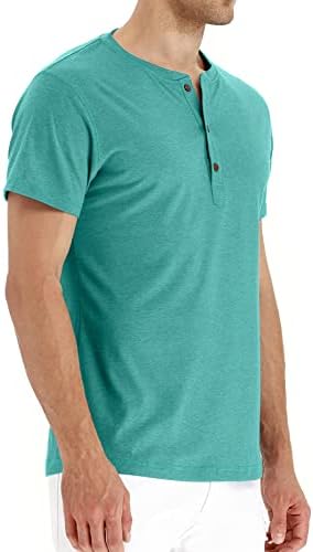 NITAGUT / Мъжки Модни Ежедневни тениски Henley с лента Отпред, Основни Тениски с дълъг /Къс ръкав