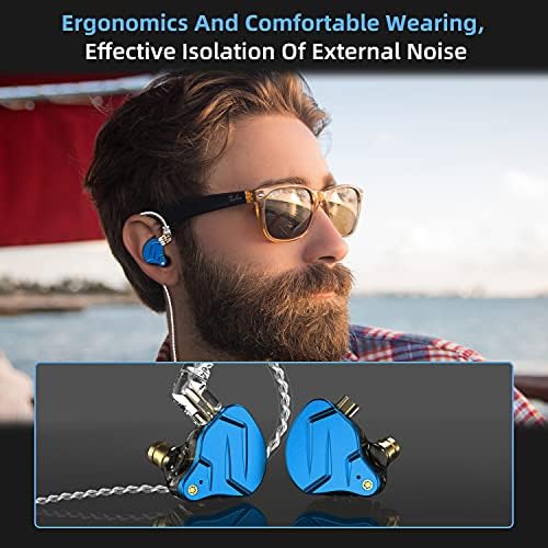 Ушите KZ ZSN Pro X, Слушалки IEM, Метални Слушалки с хибридна технология 1BA + 1DD, HiFi слушалки Bass, Спортна слушалките