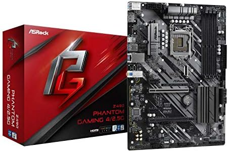 Дънната платка на ASRock Z490 Phantom Gaming 4/2,5 G се Поддържа от процесори Intel ® Core™ 10-то поколение (Socket 1200)