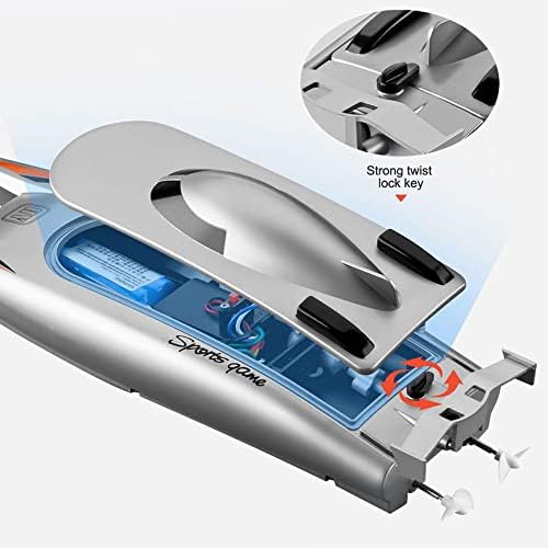 Високоскоростен Радиоуправляемая лодка ZOTTEL за възрастни, Играчка модел на Способи за състезателна лодка 2.4 Ghz и Акумулаторна батерия за Езера, басейни и Океаните, з