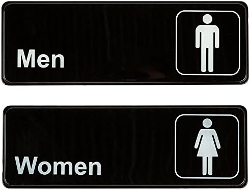 Набор от търговски Означения за Тоалетни за мъже и Жени, Вратите Табели за бизнес-ресторанта, 3 x 9
