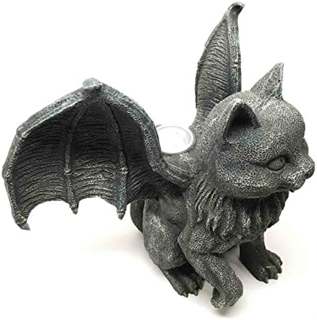 Вампир Дракула Клыкастый Котка Гаргойл Готически Свещник Статуетка На Скулптура Декор