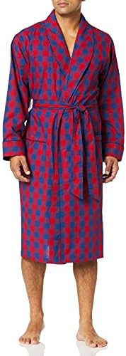 Лесен хлопчатобумажный тъкани халат Наутика за мъже с дълъг ръкав-robe