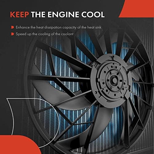Вентилатор за охлаждане на радиатора на двигателя A-Premium в събирането, съвместим с Chevrolet Spark -2022, L4 1.4