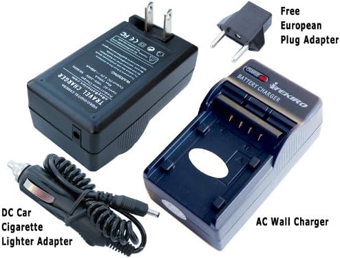 iTEKIRO AC Стенно Зарядно за Кола dc Комплект за Panasonic Lumix DMC-FZ3GN + iTEKIRO 10-в-1 USB Кабел За зареждане
