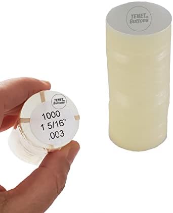 Прозрачни пластмасови майлары за 1-инчов контактни бутони с диаметър 1 5/16 инча (34 мм), Прозрачен капак за консумативи