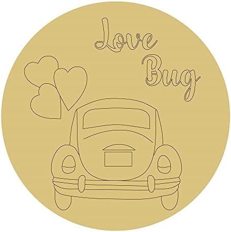 Дизайн Love Bug по Подобие на Деколте от Незаконченного Дърво На Свети Валентин Врата Закачалка Форма MDF Платно Стил