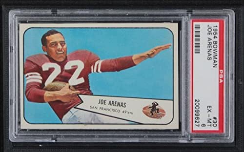 1954 Боуман 30 Джо Аренас Сан Франциско 49ерс (Футболна карта) PSA PSA 6.00 49ers Небраска - Omaha