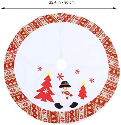 Кърпа за Коледно SEWACC, Класически Престилка с Шарките на Снежен човек, Пола, за Елхи, Подложка за Коледната Елха, Подпори