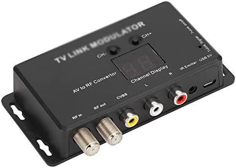 n/a UHF TV Link Модулатор на AV-Радиочестотни Конвертор IR удължител с 21-канальным дисплей PAL/NTSC Допълнително Пластмаса