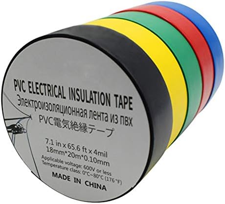 Електрическа Самозалепваща лента от PVC Пожароустойчива Водоустойчив 18 мм × 2000 мм (черен)