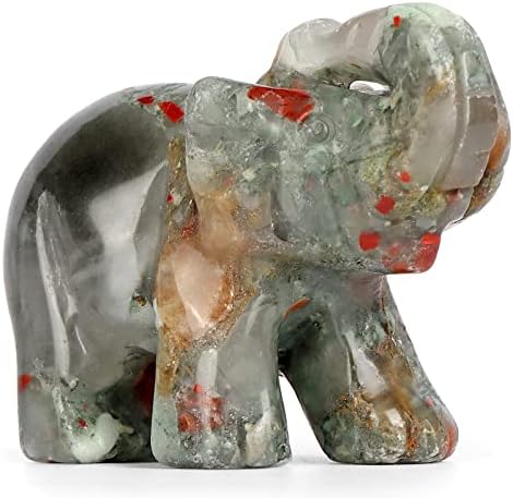 SMQ 2.0 на Африканския Кровавик, Кристален Статуя на Слон, Ръчна Дърворезба, Лечебен Кристал, Скъпоценен Камък, Животното
