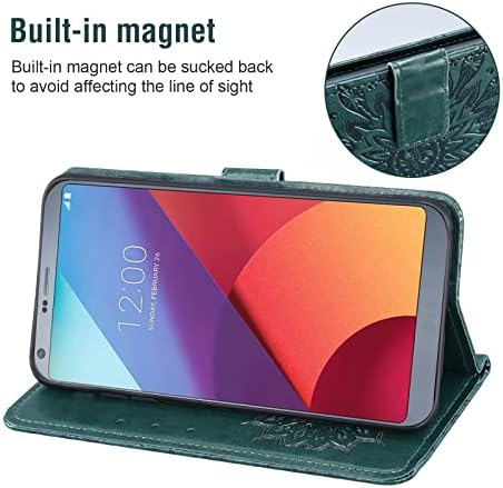 Калъф за телефон LG G6 Чантата с Предпазно фолио от Закалено Стъкло и Кожена Глоба Панти на капака, Държач за карти,