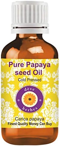 Deve Herbes Чисто масло от семената на папаята (Carica Papaya) от Вътрешната Пластмасова евро-капкомер Естествен