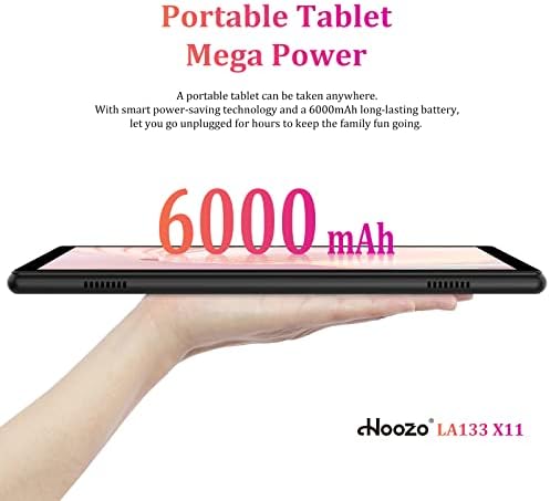 Таблет Hoozo 10 Инча, Android Таблети 10 с дълъг живот на батерията 6000 mah, Четириядрен Сензорен екран HD, 32 GB, WiFi