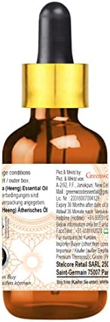 Етерично масло Asafoetida Greenwood Essential Pure (Хеенг) (Ferula assa-foetida) със Стъклен капкомер, Естествено Терапевтичен