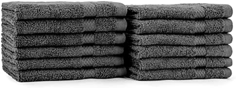 Памучни кърпички за пране AKTI Premium, опаковка 12, 13x13 см, 520 г, Силна, бързо съхнещи и добре Абсорбиращи Почистващи