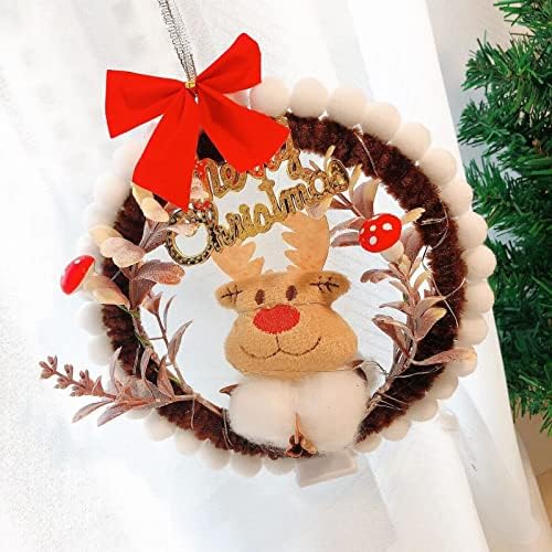 Креативен Коледен Медальон ръчна изработка Направи си сам с Светящимся Венец, Коледна Украса за Семейна Прозорци, Декоративни