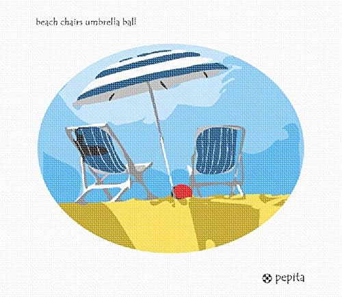 комплект за бродиране pepita: за Плажни столове, Чадър-топка, 12 x 9